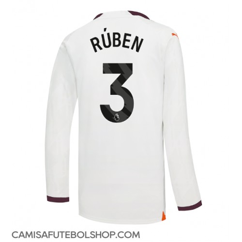 Camisa de time de futebol Manchester City Ruben Dias #3 Replicas 2º Equipamento 2023-24 Manga Comprida